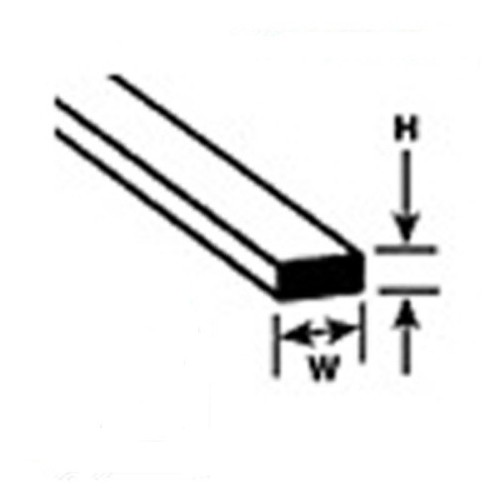 Plastruct styrene strip 212 - styrene, ms-212