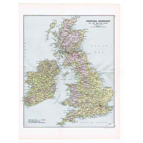Britain main principal roads - main/principal,