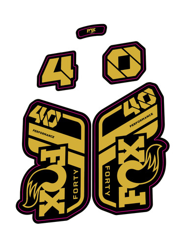 Fox performance fork decal - 40,