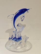 Vintage Glass Dolphin Figurine