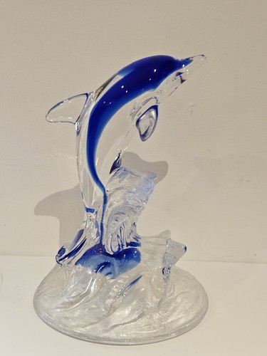 Art glass dolphin figurine - art,