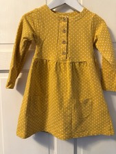 JoJo Maman Bebe Girls Yellow Spotty Dress - 2 - 3 Years