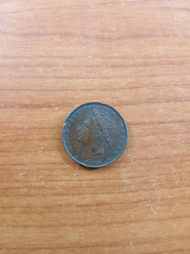 King george farthing coin - king,