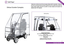 Clear deluxe Sheerlines Mobility Scooter Canopy Custom Made