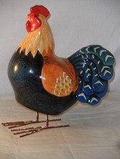 Rare? Large Rooster & Hen Rocking Chicken Figure 25cms High x 22cms Length