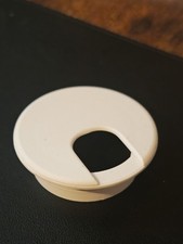 2" White Desk Grommet, Plastic Wire Organizers, Computer Cable Hole Cover Plug
