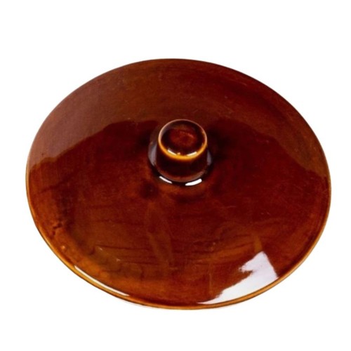 Stoneware lid glazed - stoneware,