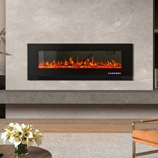Media wall fireplace 127cm - fireplace,