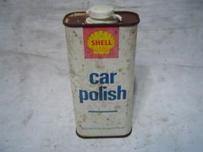 VINTAGE SHELL POLISH TIN CAN