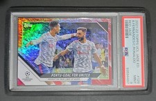 2021-22 Topps UCL Jade Soccer Cristiano Ronaldo Bruno Fernandes /5 Red PSA 9