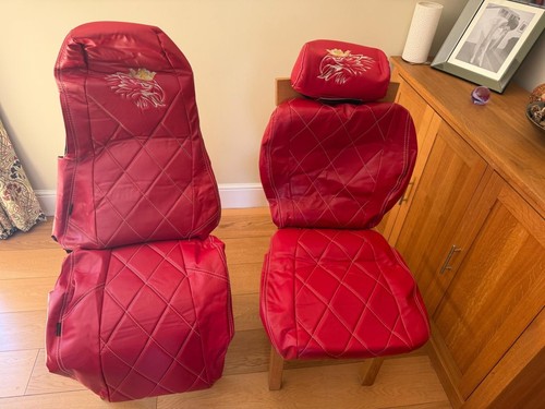 Scania red truck seat covers - truck,