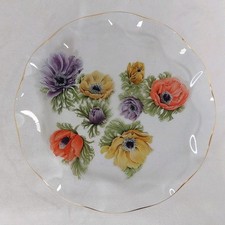 Chance Glass Plate Poppies