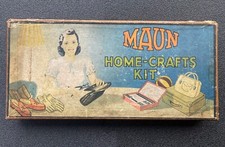 Vintage 1950s Maun Leathercraft Set - Inc Press Stud Tools for Newey Fasteners