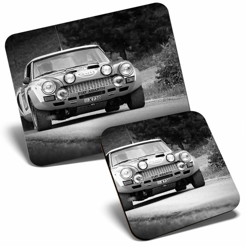 Mouse mat coaster set bw - &,