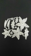 Poinsettia flower leaf die set