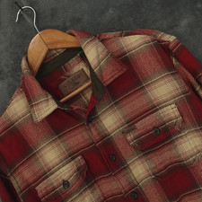 Orvis overshirt mens large red - orvis,