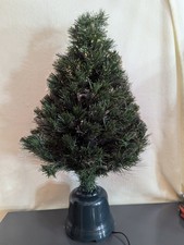 Fibre Optic Tree Glow Christmas 81 Cm / 32 In Boxed On Stand T17