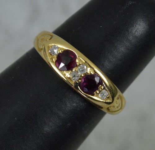 Victorian 18ct gold ruby - 18ct, and