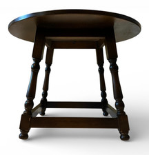 Round Wooden Side Table 66cm