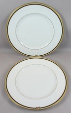 Wedgwood Clio Dinner Plates x 2 Bone China  w/Gold Trim 10.5" (27cm)