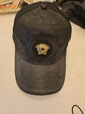 Versace black medusa cap