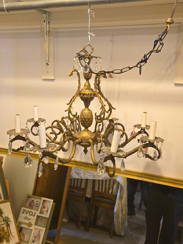 Antique brass light - antique, 8-light