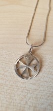 Silver maltese cross - maltese, pendant