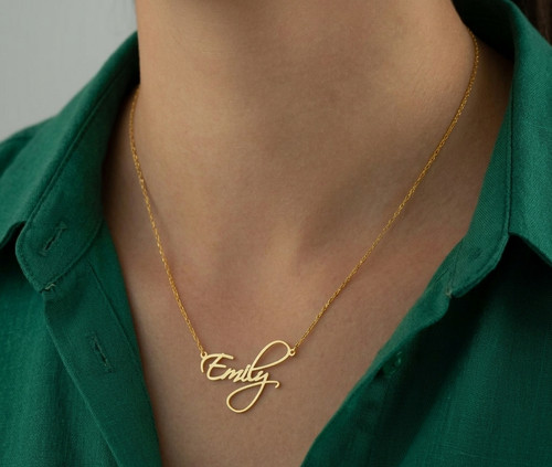 Custom script name - custom, necklace