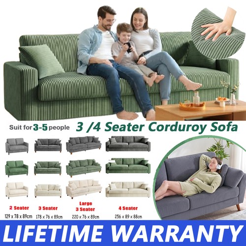 Seater corduroy sofa - seater,
