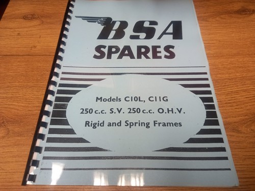 Bsa c10l c11g parts - c10l, book