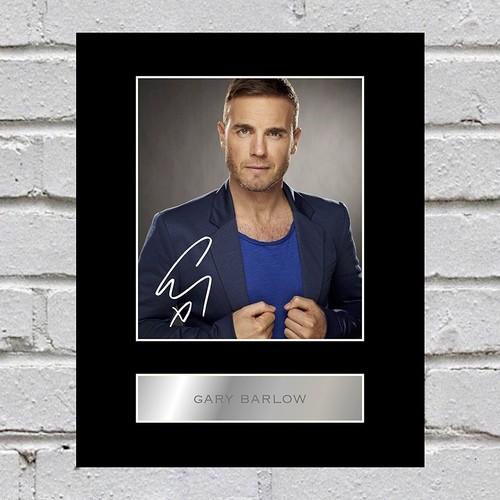 Gary barlow signed - barlow, mounted