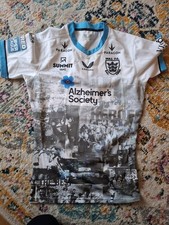 Signed Hull FC Match Worn Players Shirt 2024 Logan Moy Super League Charity