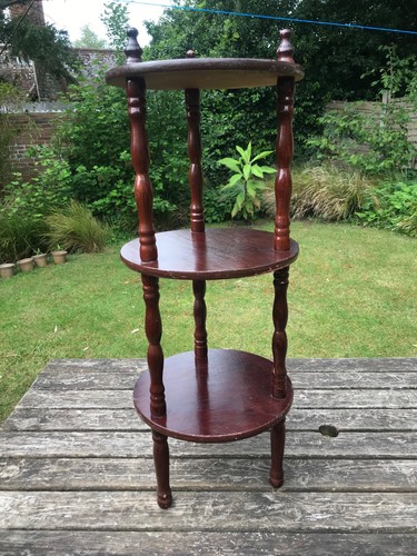 Vtg mahogany colour - , 3-tier