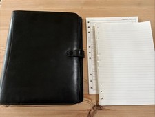 FILOFAX PROFESSIONAL 5/4 INCH DESKFAX-BLACK FAUX LEATHER-VINTAGE-GREAT EVERYDAY