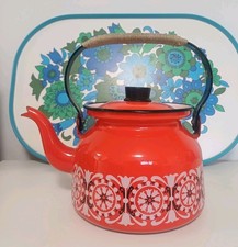 Vintage Enamel Ware Red Tulip