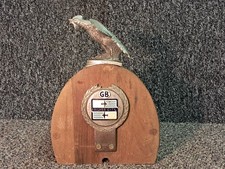 Vintage Singer Bantam Rooster Cockerel Car Mascot & Silver City GB Badge