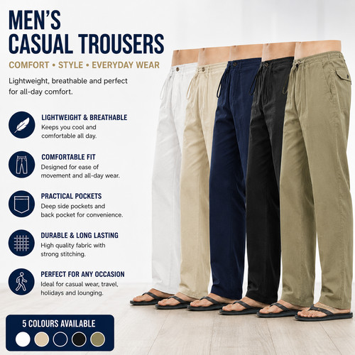 Mens cotton linen - linen, beach