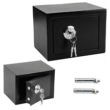 4.6L SOLID STEEL SAFE HEAVY DUTY FIREPROOF HOME OFFICE MONEY CASH VALUABLES BOX