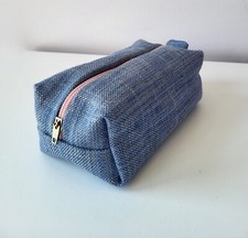 Handmade blue woven cuboid