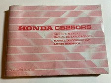 HONDA CB250RS Owners Manual Honda Motor Co Ltd 1980