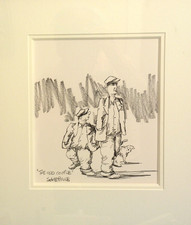 George Somerville- signed original drawing-"The odd couple"