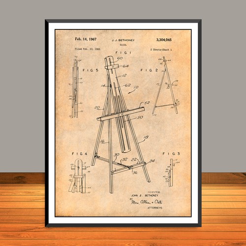 1965 easel patent - easel,