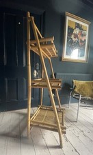 Unusual vintage bamboo shelf