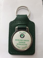VINTAGE SKODA BOWLING GREEN KEY FOB KEY RING KAMIQ SCALA FABIA OCTAVIA SUPERB