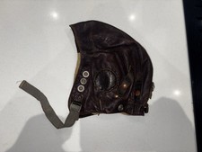 Leather pilot cap vintage - leather,