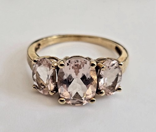 9ct gold and morganite ring - gold,