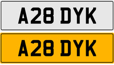 A28 DYK OLD STYLE 3X3 NUMBER PLATE ANN AMY ASH ADA ALF ALS AVA ANDY ANDREW