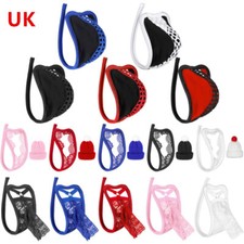 UK Men's Lace Frilly Invisible C-String Girlie C-Strap Briefs Thongs Underwear