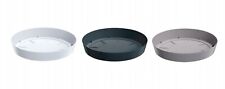 Round Plastic Water Plant Pot Saucer Trays Grey White Anthracite 8 sizes 10-38cm