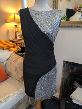 Quiz Black With Silver Sequin